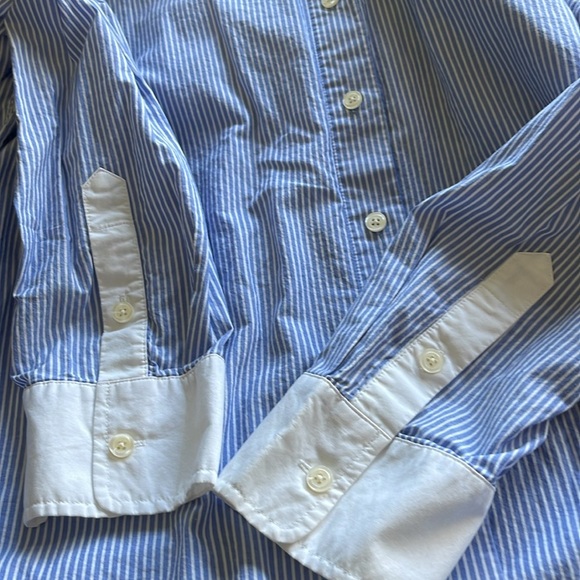 Broome Street - Kate Spade blue& white pinstripe button down - size XL - Picture 10 of 10